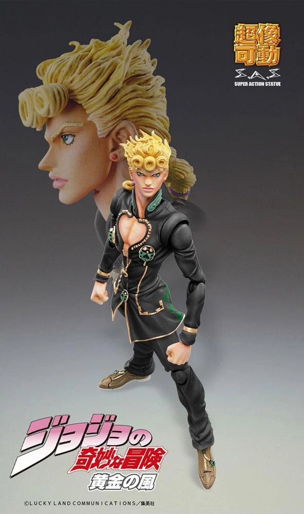 JoJo's Bizarre Adventure Part5 Super Action Action Figure Chozokado (Giorno Giovanna Ver. Black) 15 cm